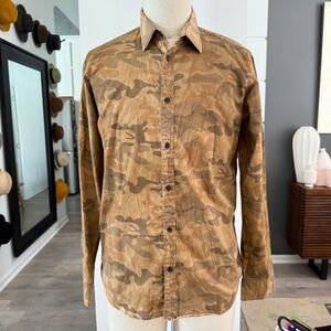 Thai-designed military‎ camo cotton shirt, size M